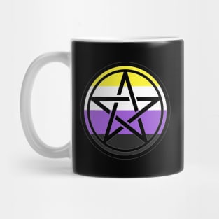 Large Print Pentacle LGBT Flag Nonbinary Mug